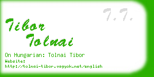 tibor tolnai business card
